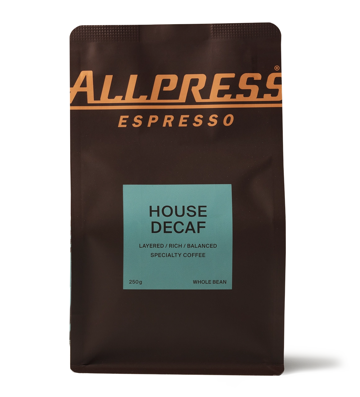 House Decaf Blend Whole Bean · 250g · $35