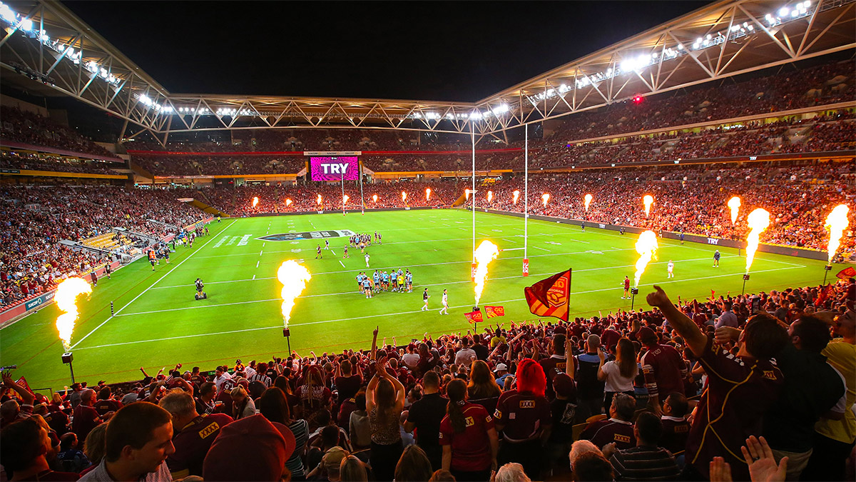 State of Origin atmosphere at Suncorp Stadium, Brisbane